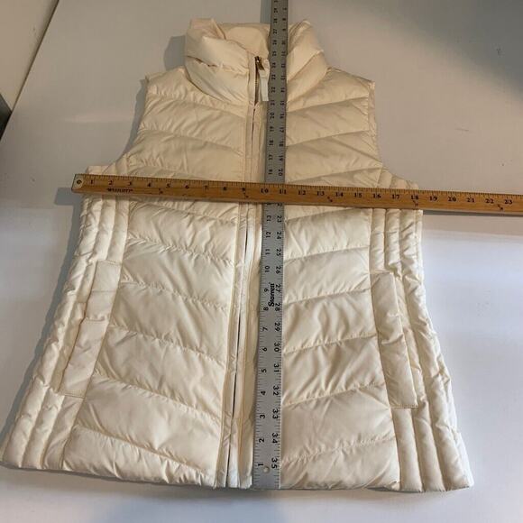 Talbots Vest Womens XS Extra Small Cream Down Filled Full Zip Turtleneck Jacket - Picture 8 of 14